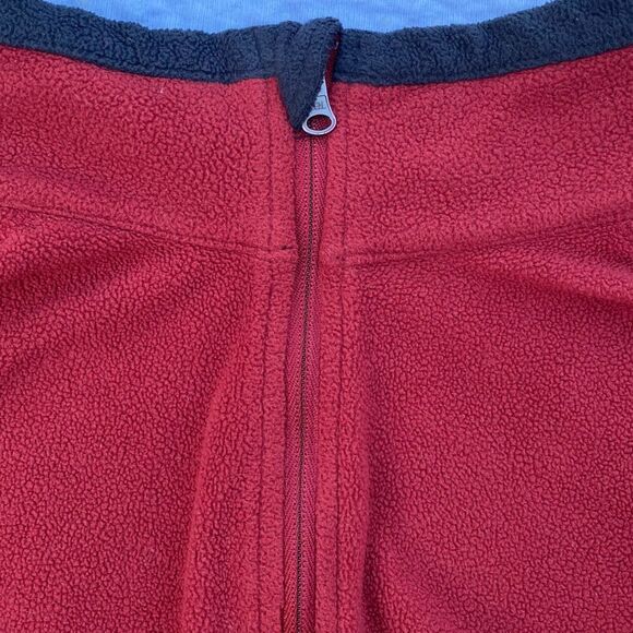 COLUMBIA Cranberry & Grey Fleece Pullover w/ Quarter Zip Size M - GUC - Picture 3 of 5